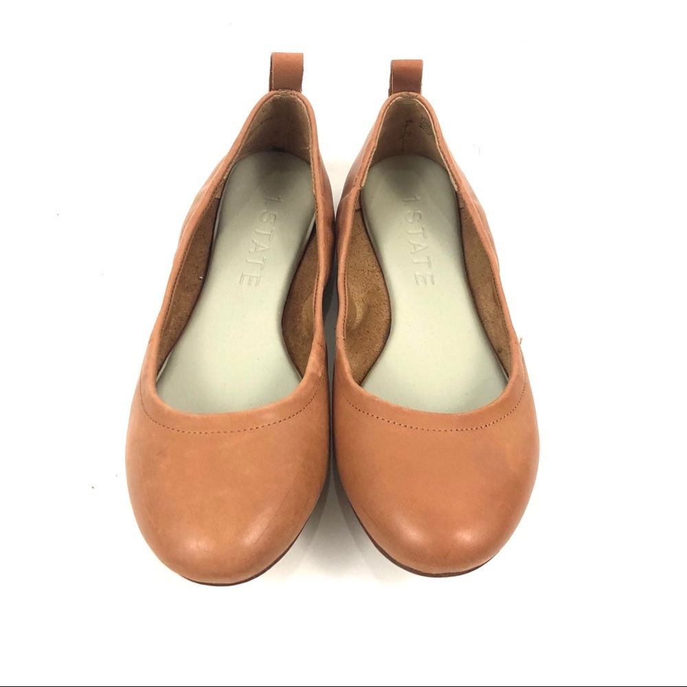1. State tan leather flats 7.5